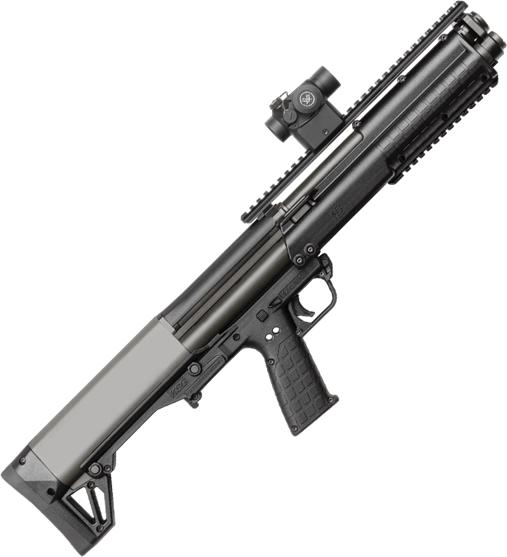 KelTec KSG bullpup pump-action shotgun angle view